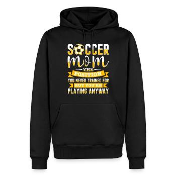 Fußball-Mutter Gameday Soccer Mom - Männer Premium Bio Hoodie - Schwarz - Vorne - Nico (187cm)