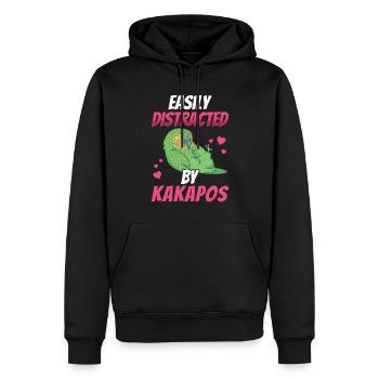 Kakapo distrait le perroquet incapable de voler Kakapo - Sweat à capuche Premium bio Homme - noir - Devant - Nico (187cm)