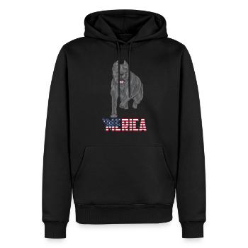 Cane Corso Merica - Sweat à capuche Premium bio Homme - noir - Devant - Nico (187cm)