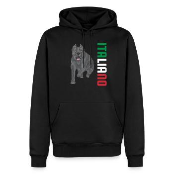 Cane Corso Italiano - Sweat à capuche Premium bio Homme - noir - Devant - Nico (187cm)
