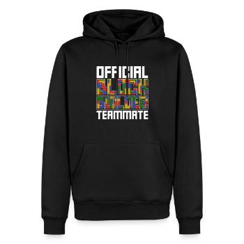 Kinderblock-gebäudedesign Zum Bauen Von - Men’s Premium Organic Hoodie - black - Front - Nico (187cm)