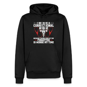 Gefängniskrankenpflege-design Für - Sweat à capuche Premium bio Homme - noir - Devant - Nico (187cm)