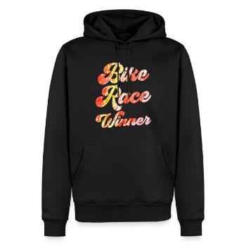 Vainqueur de la course cycliste Cycliste Course cycliste - Sweat à capuche Premium bio Homme - noir - Devant - Nico (187cm)