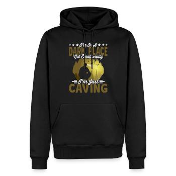 Je suis spéléologue en ce moment - Sweat à capuche Premium bio Homme - noir - Devant - Nico (187cm)