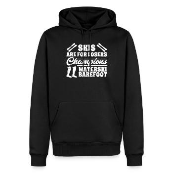 Skis are for losers Champions Waterski - Männer Premium Bio Hoodie - Schwarz - Vorne - Nico (187cm)