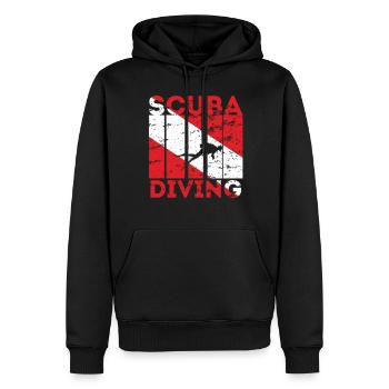 Équipement de plongée sous-marine Plongée sous-marine - Sweat à capuche Premium bio Homme - noir - Devant - Nico (187cm)