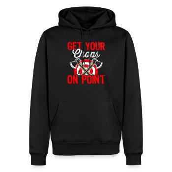 Chops On Point Axe Throwing Lover Expert Axe - Men’s Premium Organic Hoodie - black - Front - Nico (187cm)