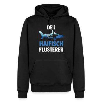Fische Haifisch - Männer Premium Bio Hoodie - Schwarz - Vorne - Nico (187cm)