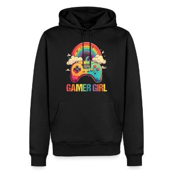 Gaming Konsole PC Zockerin Mädchen Gamer Girl - Männer Premium Bio Hoodie - Schwarz - Vorne - Nico (187cm)