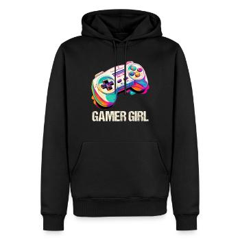 Gaming Konsole PC Zockerin Mädchen Gamer Girl - Männer Premium Bio Hoodie - Schwarz - Vorne - Nico (187cm)