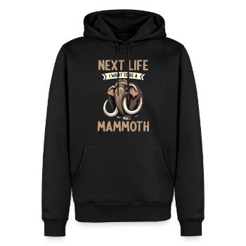 Ich mag halt einfach Mammuts Mammut - Männer Premium Bio Hoodie - Schwarz - Vorne - Nico (187cm)