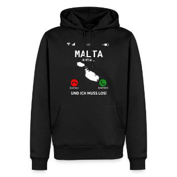 Malta Urlaub Design Mittelmeer Insel Reise Malta - Männer Premium Bio Hoodie - Schwarz - Vorne - Nico (187cm)