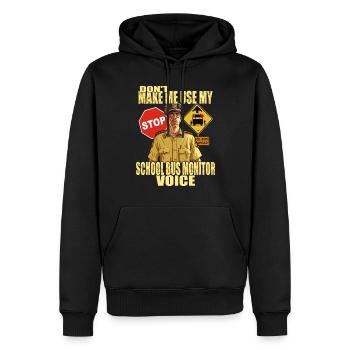 School bus attendant - school bus driver - Men’s Premium Organic Hoodie - black - Front - Nico (187cm)