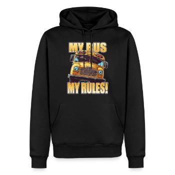 School bus attendant - school bus driver - Men’s Premium Organic Hoodie - black - Front - Nico (187cm)