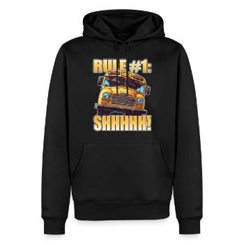 School bus attendant - school bus driver - Men’s Premium Organic Hoodie - black - Front - Nico (187cm)