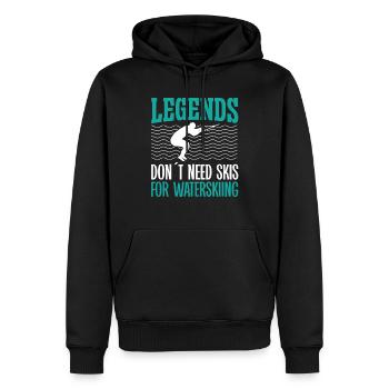 Don't need skis for waterskiing - Männer Premium Bio Hoodie - Schwarz - Vorne - Nico (187cm)