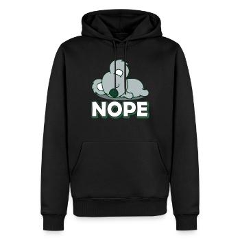 Koala Koala Nope - Men’s Premium Organic Hoodie - black - Front - Nico (187cm)