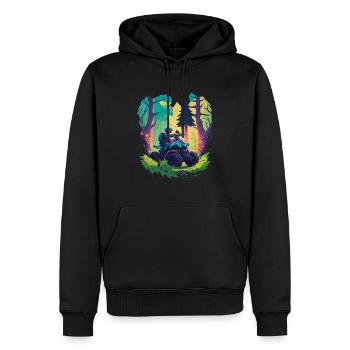 Quad Motorsport Offroad Biker Adventure Bike - Men’s Premium Organic Hoodie - black - Front - Nico (187cm)