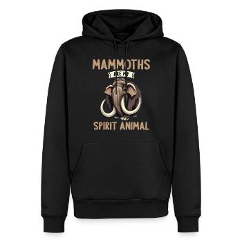 Ich mag halt einfach Mammuts Mammut - Männer Premium Bio Hoodie - Schwarz - Vorne - Nico (187cm)