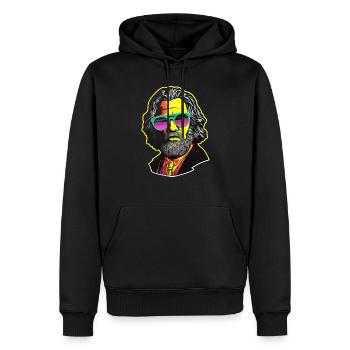 Le communisme a quitté le marxisme Karl Marx - Sweat à capuche Premium bio Homme - noir - Devant - Nico (187cm)