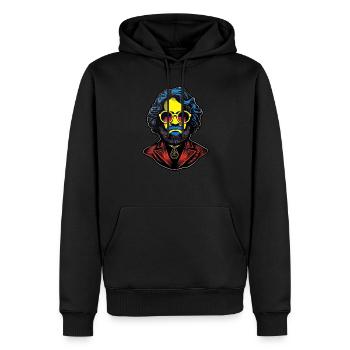 Le communisme a quitté le marxisme Karl Marx - Sweat à capuche Premium bio Homme - noir - Devant - Nico (187cm)