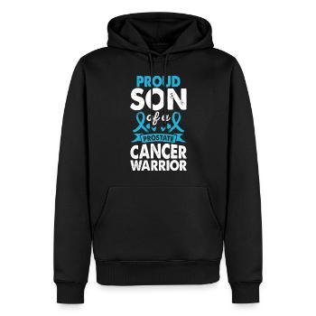 Sohn Des Prostatakrebs-krieger-bewusstseins - Männer Premium Bio Hoodie - Schwarz - Vorne - Nico (187cm)
