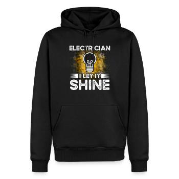 Électricien électricien Let Ingénieur électricien - Sweat à capuche Premium bio Homme - noir - Devant - Nico (187cm)