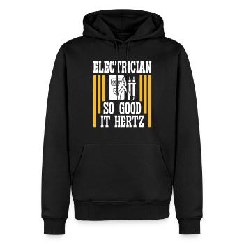 Elektriker So Good It Hertz Elektroingenieur - Männer Premium Bio Hoodie - Schwarz - Vorne - Nico (187cm)