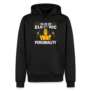 Elektriker Electric Personality Elektroingenieur - Männer Premium Bio Hoodie - Schwarz - Vorne - Nico (187cm)