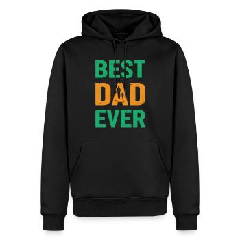 Meilleur papa de tous les temps - Fête des pères 2023 - Sweat à capuche Premium bio Homme - noir - Devant - Nico (187cm)