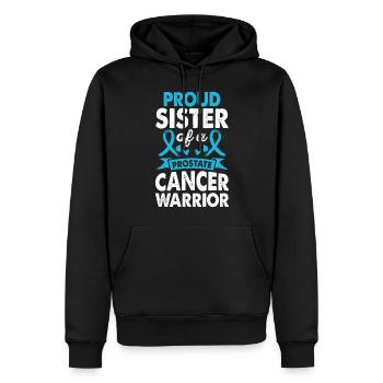 Schwester Des Prostatakrebs-kriegers Bewusstsein - Männer Premium Bio Hoodie - Schwarz - Vorne - Nico (187cm)
