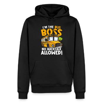 Schulbusfahrer Busfahrer Busbegleiter - Männer Premium Bio Hoodie - Schwarz - Vorne - Nico (187cm)