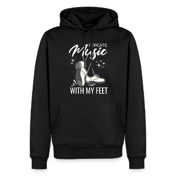 Claquettes Claquettes Chaussures de claquettes Instructeurs de claquettes - Sweat à capuche Premium bio Homme - noir - Devant - Nico (187cm)
