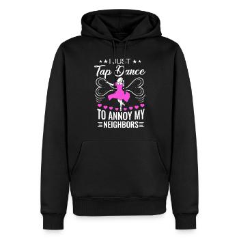 Danseur de claquettes Chaussures de danse à claquettes Instructeur de danse à claquettes - Sweat à capuche Premium bio Homme - noir - Devant - Nico (187cm)