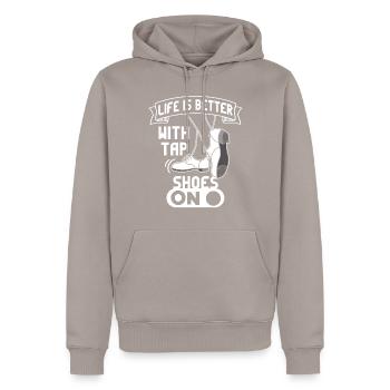 Tap Dancer Tap Dance Shoes Tap Dance Instructor - Men’s Premium Organic Hoodie - taupe - Front - Nico (187cm)