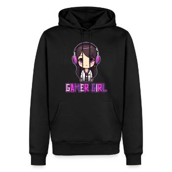 Gaming Konsole PC Zockerin Mädchen Gamer Girl - Männer Premium Bio Hoodie - Schwarz - Vorne - Nico (187cm)