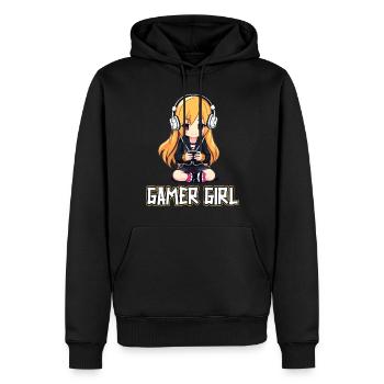 Gaming Konsole PC Zockerin Mädchen Gamer Girl - Männer Premium Bio Hoodie - Schwarz - Vorne - Nico (187cm)