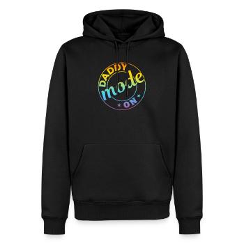 Daddy Mode On - Funny Fathers Day Ideas - Männer Premium Bio Hoodie - Schwarz - Vorne - Nico (187cm)