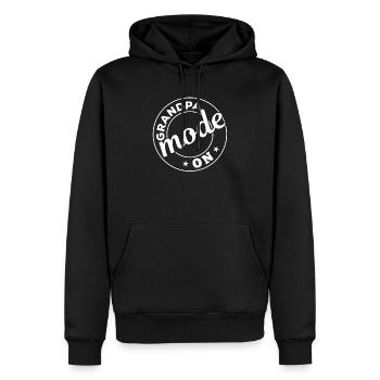 Grandpa Mode On - Grandpa Father's Day Ideas - Männer Premium Bio Hoodie - Schwarz - Vorne - Nico (187cm)