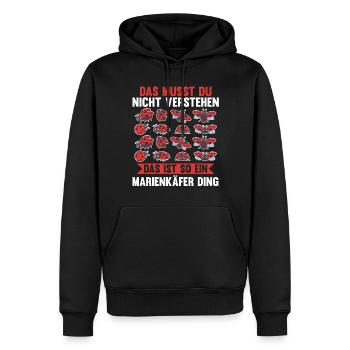 Marienkäfer - Männer Premium Bio Hoodie - Schwarz - Vorne - Nico (187cm)