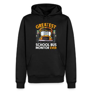 Schulbusfahrer Busfahrer Busbegleiter - Männer Premium Bio Hoodie - Schwarz - Vorne - Nico (187cm)