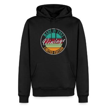 Made in 1983 Vintage Vintage Retro Birthday - Men’s Premium Organic Hoodie - black - Front - Nico (187cm)