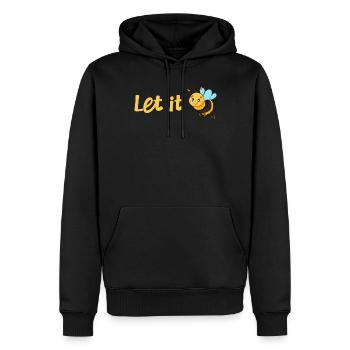 Laissez-le abeille - Sweat à capuche Premium bio Homme - noir - Devant - Nico (187cm)