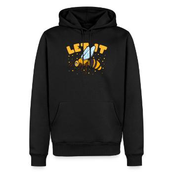 Laissez-le abeille - Sweat à capuche Premium bio Homme - noir - Devant - Nico (187cm)