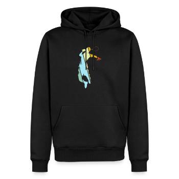 Badminton Rétro - Sweat à capuche Premium bio Homme - noir - Devant - Nico (187cm)