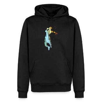 Badminton Rétro - Sweat à capuche Premium bio Homme - noir - Devant - Nico (187cm)