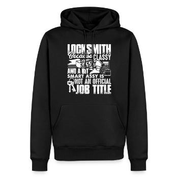 Locksmith Locksmith Job Title - Men’s Premium Organic Hoodie - black - Front - Nico (187cm)