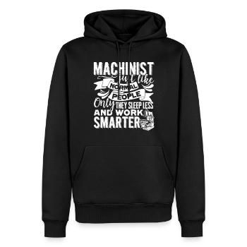 Machinist Machinist Sleep Less And Work Smarter - Men’s Premium Organic Hoodie - black - Front - Nico (187cm)