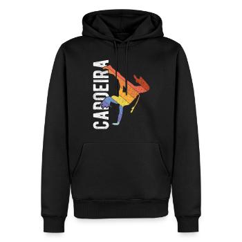 Capoeira - Männer Premium Bio Hoodie - Schwarz - Vorne - Nico (187cm)