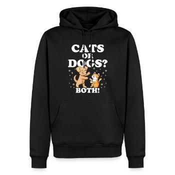 Katzen Oder Hunde Beide Liebhaber Hund Katze - Männer Premium Bio Hoodie - Schwarz - Vorne - Nico (187cm)